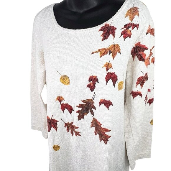 VTG 90s Fall Leaves National Wildlife Art Limited Maxi Dress Women’s Women’s XL - Picture 4 of 14